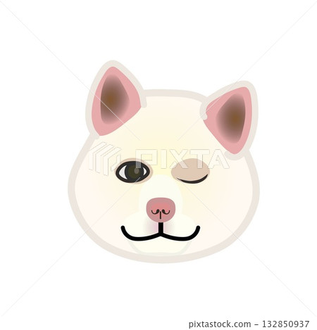 秋田犬的臉朝前 秋田犬的臉朝前 132850937