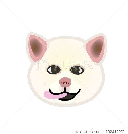 秋田犬的臉朝前 132850951