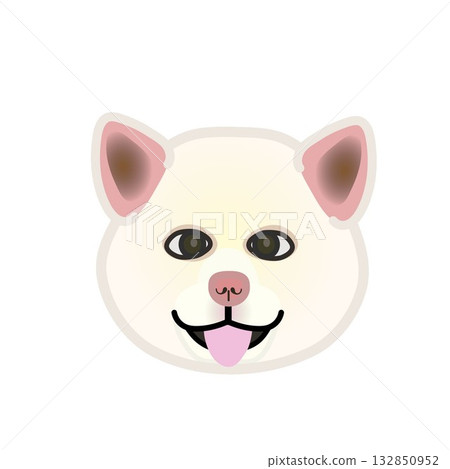 秋田犬的臉朝前 132850952