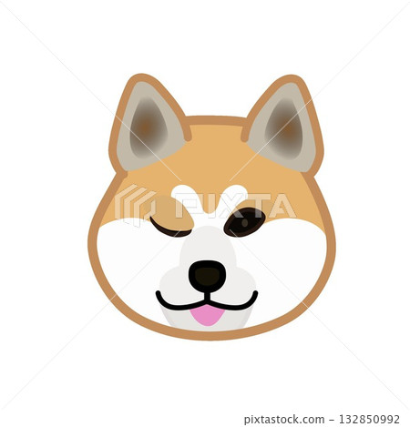 秋田犬的臉朝前 秋田犬的臉朝前 132850992