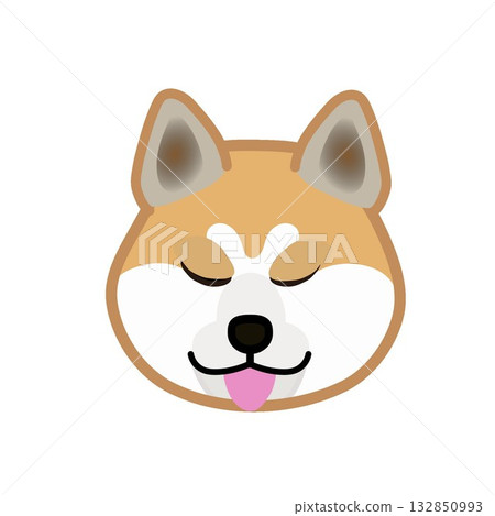 秋田犬的臉朝前 132850993