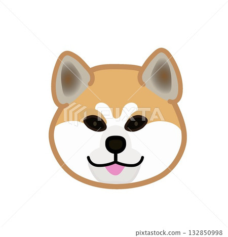 秋田犬的臉朝前 132850998