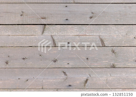 Natural wooden wall made of horizontral painted planks, background texture 132851150