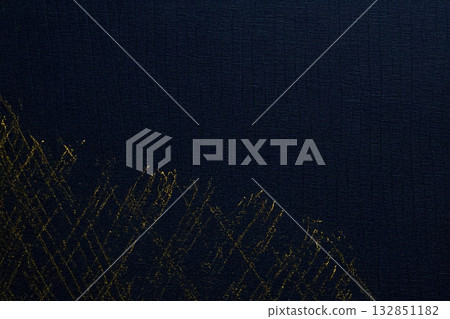 海軍藍時尚背景與金色線條 132851182