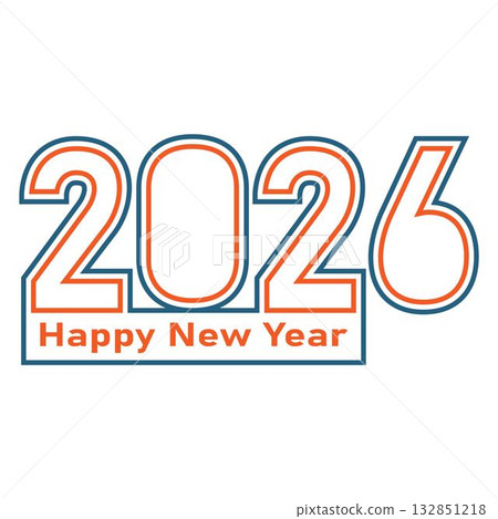 2026 year number design icon 132851218