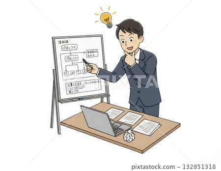 一位商人一邊解釋一邊突然有了想法。 132851318