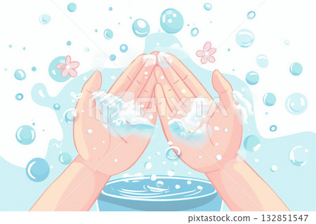 戴著口罩的人的插圖 132851547