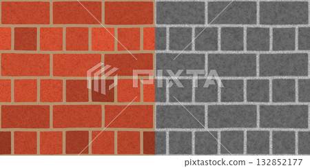 Brick background. Grunge filter. Monochrome particles abstract for wallpaper or background copy mask for photo editor. 132852177