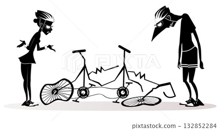 bike, bicycle, vector 132852284