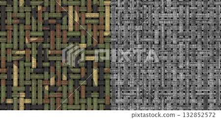 Seamless pattern military camo texture. Camo background via an alpha channel. 132852572