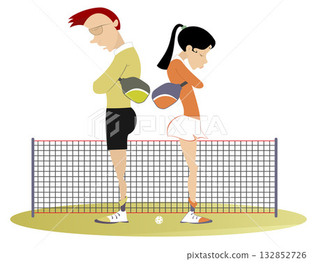 racket, vector, couple 132852726