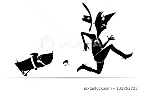 cowboy, dog, farmer 132852728