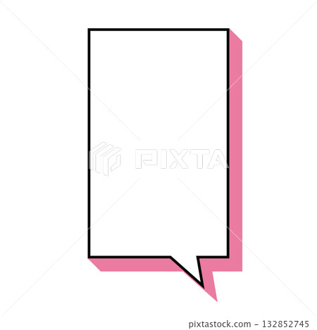 Simple speech bubble illustration, vertical, square Simple speech bubble illustration, vertical, square 132852745