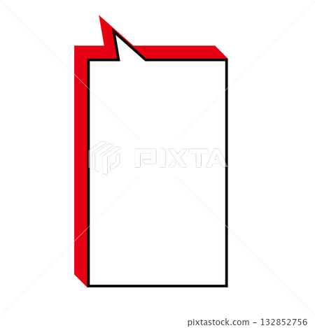 Simple speech bubble illustration, vertical, square Simple speech bubble illustration, vertical, square 132852756