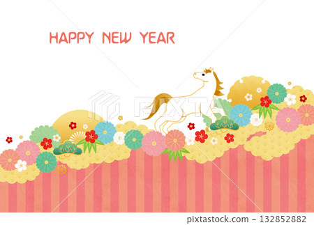 Year of the Horse - New Year's Card Template - Ke2-2 132852882