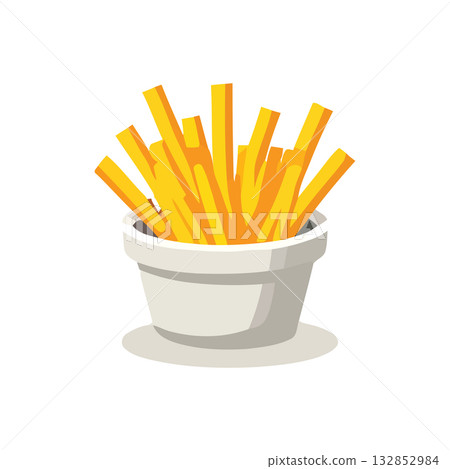 Crunchy french fries served hot and salty Crunchy french fries served hot and salty 132852984