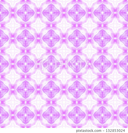 Textile ready ecstatic print, swimwear fabric, wallpaper, wrapping. Purple admirable boho chic summer design. Tiled watercolor background. Hand painted tiled watercolor border. Textile ready ecstatic print, swimwear fabric, wallpaper, wrapping. Purple admirable boho chic summer design. Tiled watercolor background. Hand painted tiled watercolor border. 132853024
