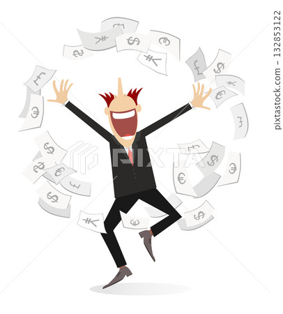 businessman, money, vector 132853122
