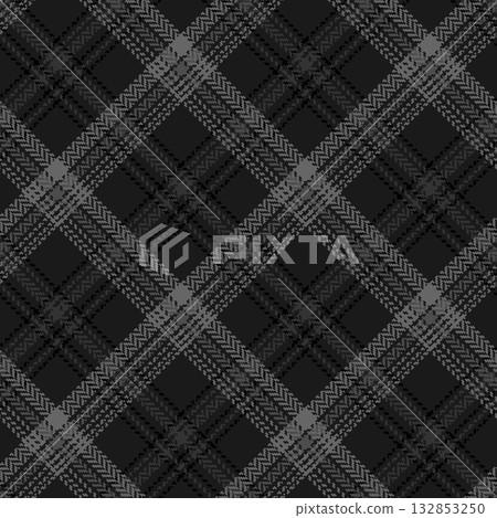 Black and white plaid seamless pattern. 132853250