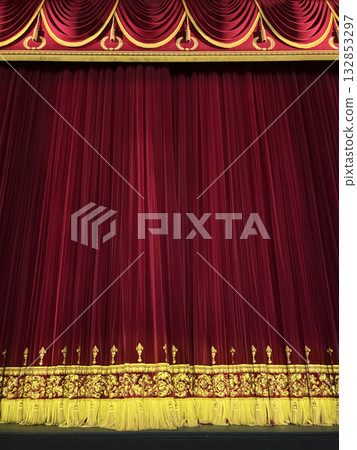 Red Velvet Theatre Curtain vertical photo Red Velvet Theatre Curtain vertical photo 132853297