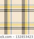 Yellow, beige, black, blue pixel background checkered. 132853423