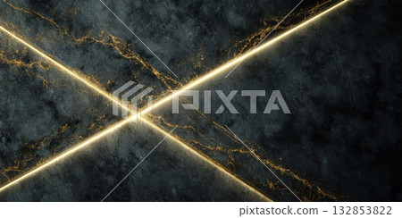 Elegant Gold Veins on Dark Marble Texture Background 132853822