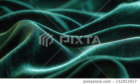 Elegant Teal Velvet Fabric Texture for Luxury Designs 132853917