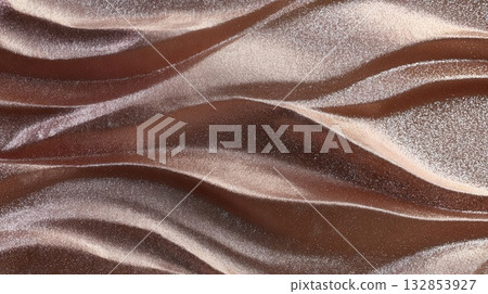 Elegant Wavy Bronze Texture with Glitter Particles 132853927