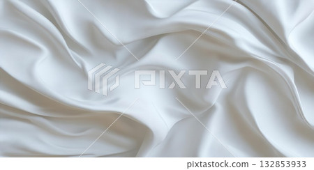 Elegant White Silk Fabric Luxurious Texture Background Elegant White Silk Fabric Luxurious Texture Background 132853933