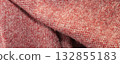 Cozy Red Woven Texture Close-Up. 132855183