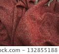 Cozy Red Woven Texture Close-Up. 132855188