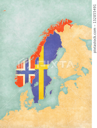 Map of Scandinavia - Norway and Sweden Map of Scandinavia - Norway and Sweden 132855491