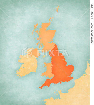 Map of United Kingdom - England 132855494