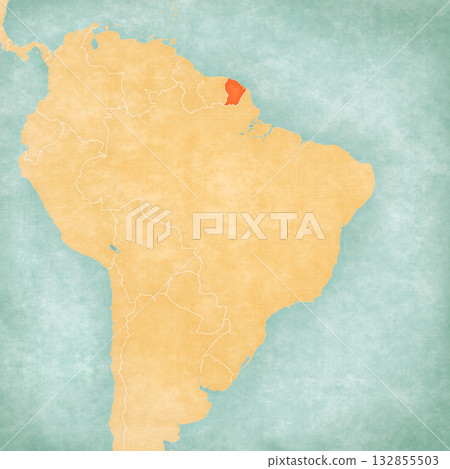 Map of Brazil - French Guiana 132855503