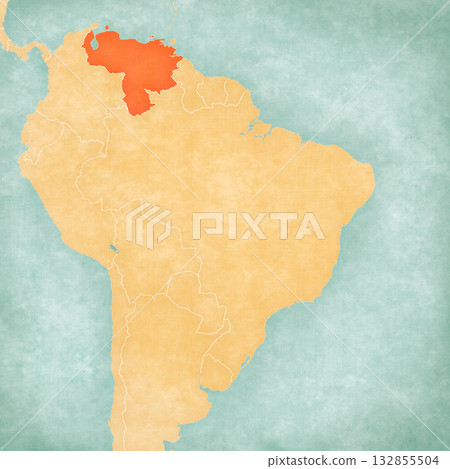 Map of Brazil - Venezuela 132855504