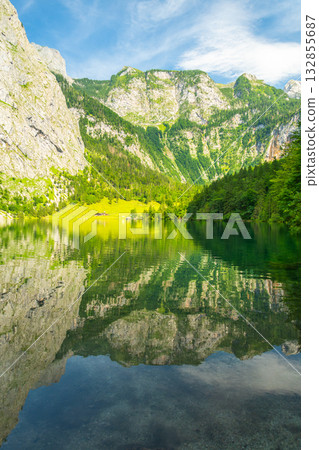 Obersee Lake and Mountains. Bavaria, Germany Obersee Lake and Mountains. Bavaria, Germany 132855687