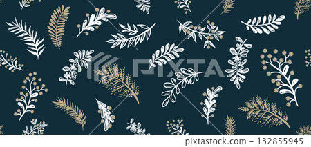 leaf, vector, seamless 132855945