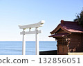 Shrine, Torii Gate and Sea 132856051