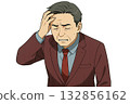 Elderly businessman holding his head 132856162