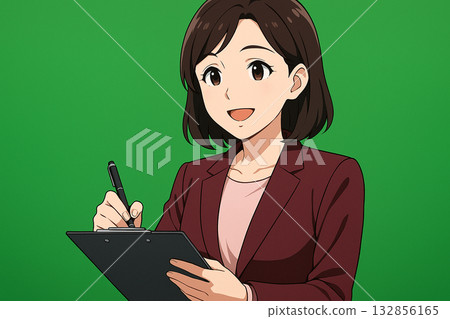 女僱員與粘合劑 132856165