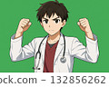 Male doctor doing a fist pump 132856262