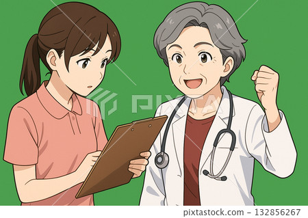 Doctors support nurses 132856267