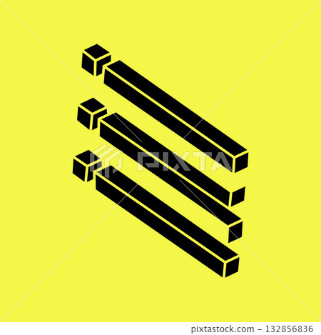 Impossible shapes. Sacred geometry. Optical illusion figure. Abstract eternal geometric objects. Impossible endless outline. Op art. Impossible geometry shape on a yellow background. Escher style. Impossible shapes. Sacred geometry. Optical illusion figure. Abstract eternal geometric objects. Impossible endless outline. Op art. Impossible geometry shape on a yellow background. Escher style. 132856836