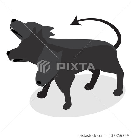 3D Isometric Flat Vector Set of Underworld Objects, Evil Characters and Devil Elements. Item 6 132856899