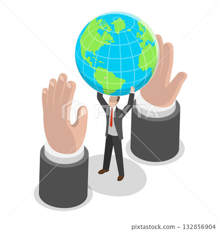 3D Isometric Flat Vector Illustration of Charity and Donation, Kindness and Generosity. Item 3 132856904