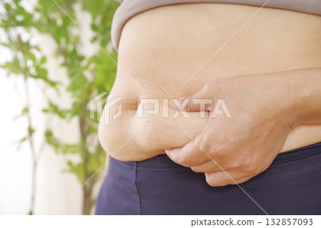 Women who are concerned about their belly fat and subcutaneous fat 132857093