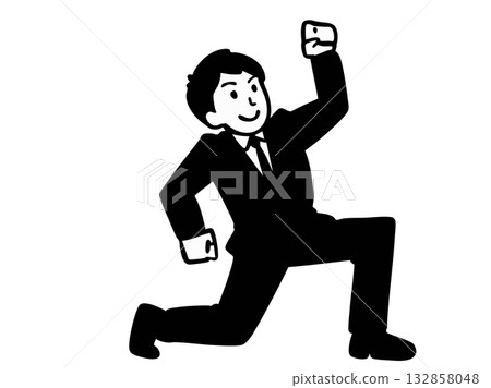 積極進取的西裝男 132858048