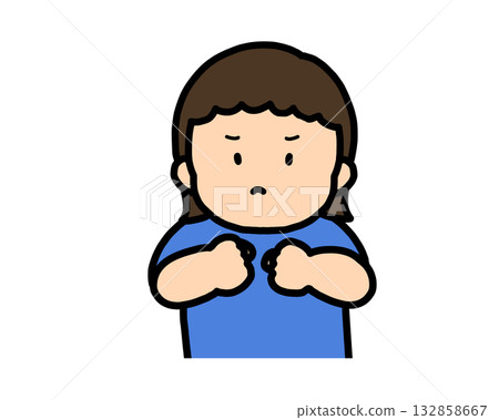 Angry Asian girl Angry Asian girl 132858667