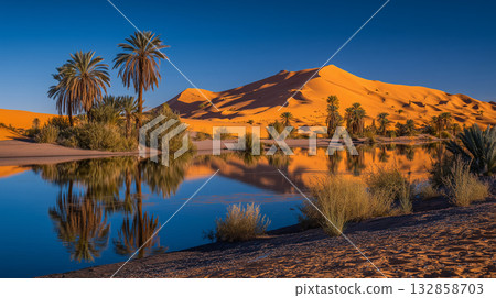 Oasis in the desert 132858703