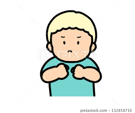 Angry blond boy Angry blond boy 132858710